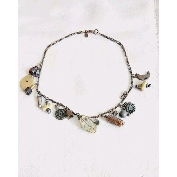 Vintage ROBERT ROSE Signed Charm NECKLACE 18" - Picture 5 of 7